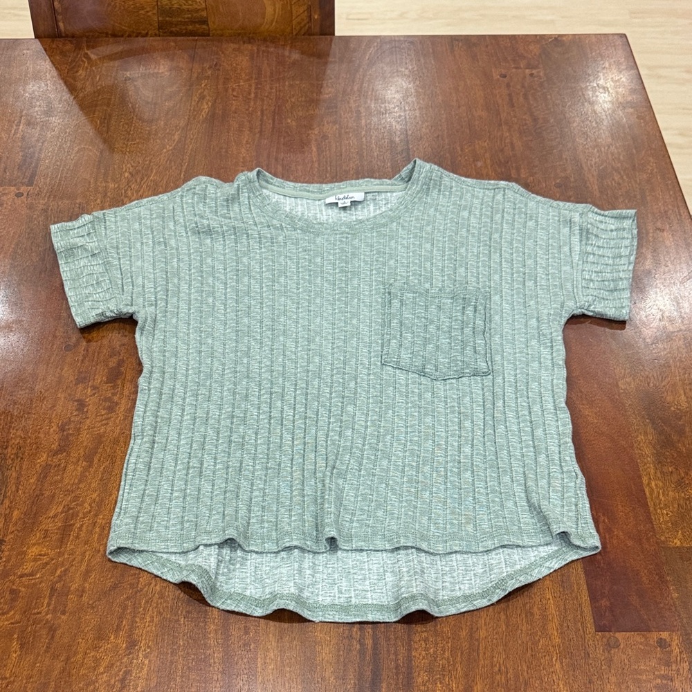 Roudelain Green Ribbed T-Shirt